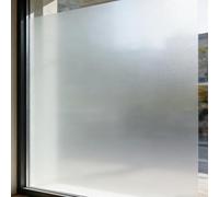 Vinilo Adhesivo Cristal Opaco 35 x 105 cm, Electricida Estática, Decorativa, Anti Sol, Control de Calor y Anti UV, Protector Solar Privacidad, para Dormitorio Oficinas, Mate Puro