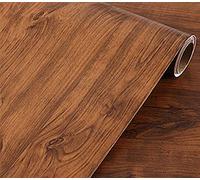 Vinilo adhesivo de grano de madera de roble marrón para despegar la película de la encimera de la cubierta superior de los gabinetes de los muebles del armario del estante, papel pintado adhesivo 40