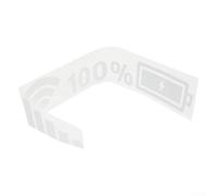 Vinilo adhesivo de señal de nivel de batería para coche, emblema reflectante troquelado para parachoques de vehículo, portátil, guitarra o refrigerador, 45 cm (blanco)