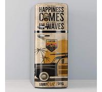 Vinilo Adhesivo Decorativo para Nevera, Especial Libre De Burbujas, Happiness Comes In Waves (70x185cm)