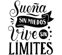 Vinilo Adhesivo Frases Motivadoras Pared Dormitorio Decorativo Espejo Familia Hogar Pegatina Adhesiva Cocina Adolescentes Habitación (23x30cm, Sueña Sin Miedos Vive Sin Límites)