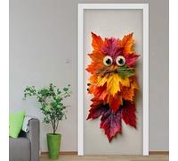 Vinilo Adhesivo Muebles Hoja Animal Rojo Papel Adesivos Decorativos Muebles PVC Vinilos para Puertas Impermeable Autoadhesivo Extraíble Hogar Deco Pegatinas para Puertas 2x45x200cm