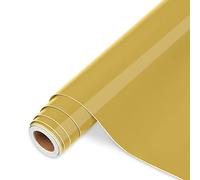 Vinilo Adhesivo Oro - 366 cm x 30,5 cm de Vinilo Permanente Oro Brillante, para Cricut, Silhouette Cameo y la mayoría de las máquinas de corte