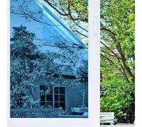 Vinilo Adhesivo para Cristales Efecto Espejo. Lámina Protección Solar de Ventanas. Pegatina Oscura para Vidrios. Polarizado Doméstico Unidireccional. Uso Doméstico y Profesional. 50X300 CM