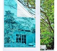 Vinilo Adhesivo para Cristales Efecto Espejo. Lámina Protección Solar de Ventanas. Pegatina Oscura para Vidrios. Polarizado Doméstico Unidireccional. Uso Doméstico y Profesional. 40X300 CM