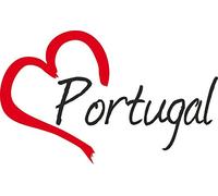 Vinilo Adhesivo para el Coche o la Moto Portugal corazón Sticker ca.9x15cm Pegatina sin Fondo