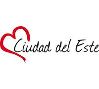 Vinilo Adhesivo para el Coche o la Moto, Sticker Ciudad del Este Ciudad de Paraguay 6x16 cm Pegatina sin Fondo