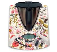 Vinilo Adhesivo para Thermo TM31 mix maquina cocinar robot Flores Retro