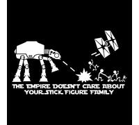 Vinilo adhesivo para ventana de coche, diseño de Star Wars con inscripción en inglés