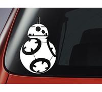 Vinilo adhesivo para ventana de coche, pared o portátil, diseño de BB-8 inspirado en Star Wars