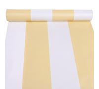 Vinilo autoadhesivo con rayas anchas amarillas y blancas, para paredes, guardería, dormitorio, gabinetes, aparadores, cajones, muebles, calcomanía extraíble e impermeable, 17.7 x 117 pulgadas