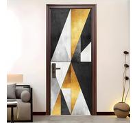 Vinilo Autoadhesivo Para Puerta 86x200 cm PatróN GeoméTrico Abstracto Pegatinas Puertas Impermeables, ExtraíBles Sin Residuos Vistoso Para DecoracióN De Dormitorio, BañO u Oficina
