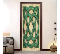 Vinilo Autoadhesivo Para Puerta 88x200 cm TóTem De Nudo Retro Pegatinas Puertas Impermeables, ExtraíBles Sin Residuos De Color Claro Para DecoracióN De Dormitorio, BañO u Oficina