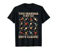 Vinilo clásico de música retro con texto en inglés "This Grandma Is Not Old Shes" Camiseta