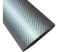 Vinilo Coche 127X30CM/Lot Silver 3D Carbon Fiber Vinyl Car Wrap Sheet Roll Film Car Stickers and Decals Motorcycle Car Styling 3D Carbon Film Fibra De Carbono(Silver)