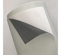 Vinilo Coche,Vinilo para Coche 50 cm x 200/300 / 500 cm Faro Tinte Negro Película Perforada Malla como Mosca Eye Legal Tinting(White,50cm x 500cm)