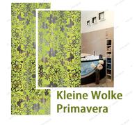 Vinilo Cortina PRIMAVERA Mai-Grün 180x200cm Elegante Medio Transparente Flores