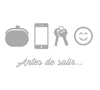 Vinilo de Corte Pegatina "Antes de salir..." 22x11cm sticker decal autocollant (Gris Claro)