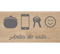 Vinilo de Corte Pegatina "Antes de salir..." 22x11cm sticker decal autocollant (Gris Oscuro)