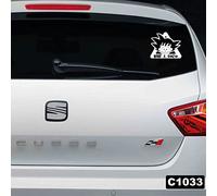 Vinilo de Corte Pegatina Bebé a Bordo Goku (Rosa, M - 18x15cm)