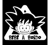 Vinilo de Corte Pegatina Bebé a Bordo Goku (S - 10x12cm)