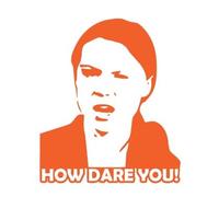 Vinilo de Corte Pegatina How Dare You? Greta sticker decal autocollant (Naranja)