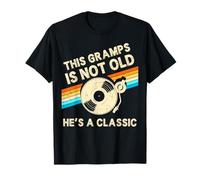 Vinilo de cumpleaños Retro clásico con Texto en inglés This Gramps Is Not Old HES A Classic Camiseta