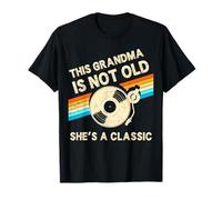 Vinilo de cumpleaños Retro clásico con Texto en inglés This Grandma Is Not Old Shes A Classic Camiseta