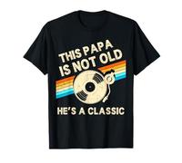 Vinilo de cumpleaños Retro clásico con Texto en inglés This Papa Is Not Old HES A Classic Camiseta