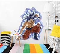 Vinilo de Pared Tamaño Real Dragon Ball Super Goku Ultra Instinto Producto Oficial | 111x130 cm |Vinilo para Paredes | Producto Original | Vinilo Adhesivo | Mural | Decoración Hogar | DBS