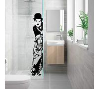 vinilo decorativo "Charles Chaplin, The Kid". Color negro (L - 180x45, Negro)