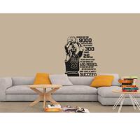 Vinilo decorativo de Michael Jordan"I've missed 9000 shots in my career". Color negro. Medidas: 60x80cm