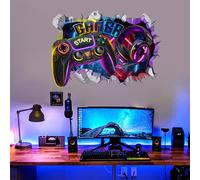 Vinilo decorativo de pared grande en 3D para videojuegos, mando de videojuegos, vinilo decorativo de pared autoadhesivo, pegatina de pared p
