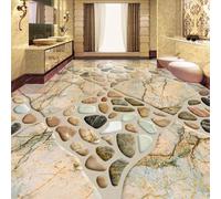 Vinilo decorativo mural 3D autoadhesivo para baldosas, con guijarros y mármol tridimensionales, perfecto para la decoración artística de dormitorios y baños