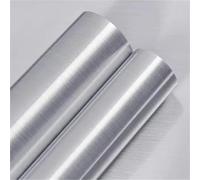 Vinilo Encimera Cocina Papel pintado plateado cepillado | 40 cm de ancho, resistente al fuego, resistente al agua, apto for frigorífico y encimera.(40cmx3.0m)