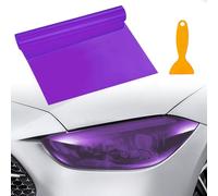 Vinilo faros, cubierta faro coche, modificación del color de las luces traseras del coche, cortable, autoadhesivo, 30 x 120 cm (Morado)