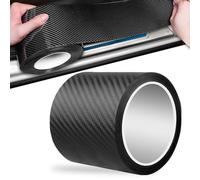 Vinilo Fibra De Carbono,3 Meters X 10 CM Vinilo Para Coche,Vinilo Moto,Vinilo Negro Brillo Coche,Vinilo Fibra Carbono,vinilo carbono para Envolver el Borde de la Puerta del Coche Etiqueta