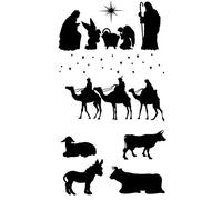 Vinilo Navidad. Portal de Belén. Facil de pegar y retirar Diferentes figuras navideñas. Reyes magos.
