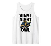 Vinilo Night Owl Humor Fan Music Record Collector Camiseta sin Mangas