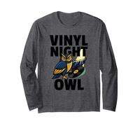 Vinilo Night Owl Humor Fan Music Record Collector Manga Larga