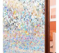 Vinilo Opaco para Ventanas Autoadhesivo Estático 100 x 400 cm Efecto Esmerilado, Anti-UV, Privacidad Vinilo Translucido para Ventanas para Mampara de Ducha Baño, Luna Creciente