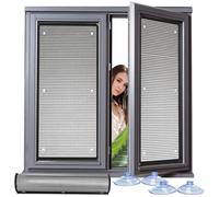 Vinilo Oscurante para Ventanas de Aluminio 8mm, Aislante Térmico Reflectante Doble Cara con Ventosas, Panel de Privacidad Total y Anti-100% UV para Dormitorio, Buhardilla(Black,190x200 cm)