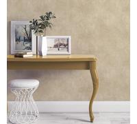 Vinilo Papel Pintado Marfil / Oro de Lujo para Hormigón Elle Decoración Textura