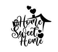 Vinilo para casa Home Sweet Home. Varios modelos y tamaños SRC SugraRacesCustoms (20cm, Forma 2)