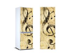 Vinilo para Frigorífico Clave de sol |Varias Medidas 185x60cm | Adhesivo Resistente | Pegatina Adhesiva Decorativa de Diseño Elegante|