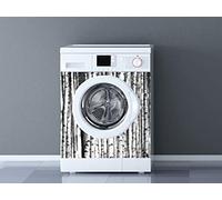 Vinilo para Lavadoras Árboles Blanco y Negro | Varias Medidas 70x70cm | Adhesivo Resistente y de Fácil Aplicación | Pegatina Adhesiva Decorativa de Diseño Profesional