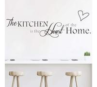 Vinilo para pared con cita en alemán "Die Küche ist das Herz des Haus", pegatina de pared de entusiasmo, letra de vinilo, decoración artística, mural para sala de estar, dormitorio