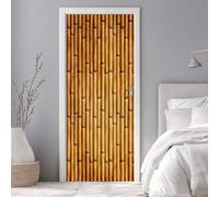 Vinilo para Puertas 3D Adhesivo Fotográfico Pegatina Patrón de Bambú Puerta Pegatina Pared Murales Pegatinas Decorativas para Puertas Interior del Dormitorio Sala de Estar Póster 90X200cm -DS2089
