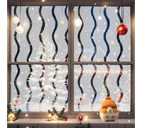 Vinilo para Ventana 75 x 145 cm, Ventana Fácilmente Decorativo Reutilizar, Adherencia Decorativos, Vinilo para Ventanas Efecto, para Dormitorio Oficinas, Ola