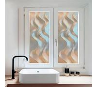 Vinilo para Ventanas Película para Cristales Vinilo Proteger la Privacidad | Luz Suave Extraíble Reutilizable Decoración Dormitorio Salón Sin Adhesivo Fácil de Instalar Naranja Claro Blanca